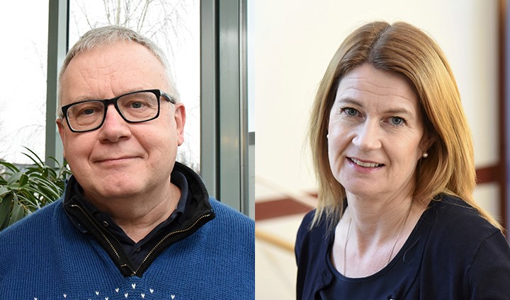 Mats Eriksson och Karin Blomberg är båda professorer i omvårdnadsvetenskap vid Örebro universitetet. Foto: Örebro universitet